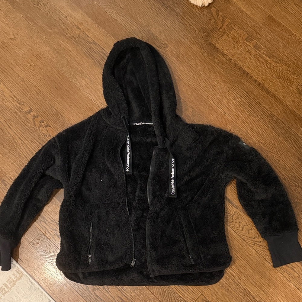Calvin Klein Black Plush Jacket
